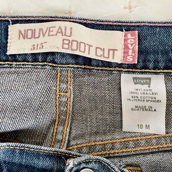 Levi’s 515 Nouveau Bootcut Mid Rise Jeans Women's  10 M | Blue Denim | EUC - Picture 7 of 11